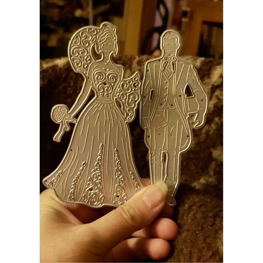 

Wedding Bride Groom Metal Cutting Dies Stencils For DIY Scrapbooking Card Paper Photo Album Embossing Decor Craft Die cuts 2019