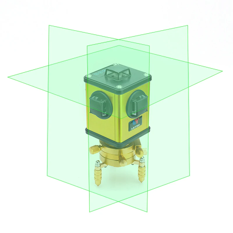 LETER 12 зеленый настенный инструмент 3D зеленый лазерный нивелир светильник Высокоточный LD электронный нивелировочный литиевый - Цвет: 60 times green