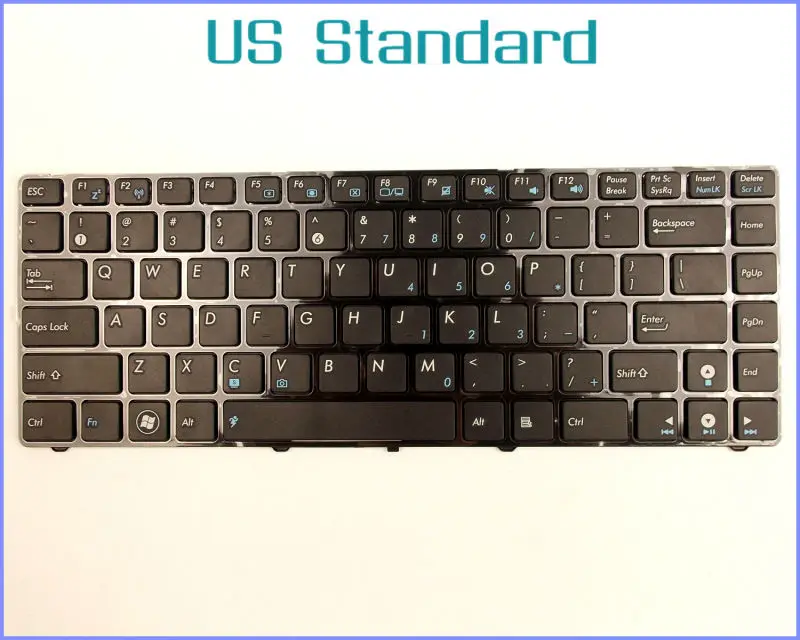 Версия Английский США клавиатура для ноутбука ASUS B43 B43A B43S B43JR B43V K43SA A42JC X35J X35JG X35 X35S ноутбука с черной рамкой