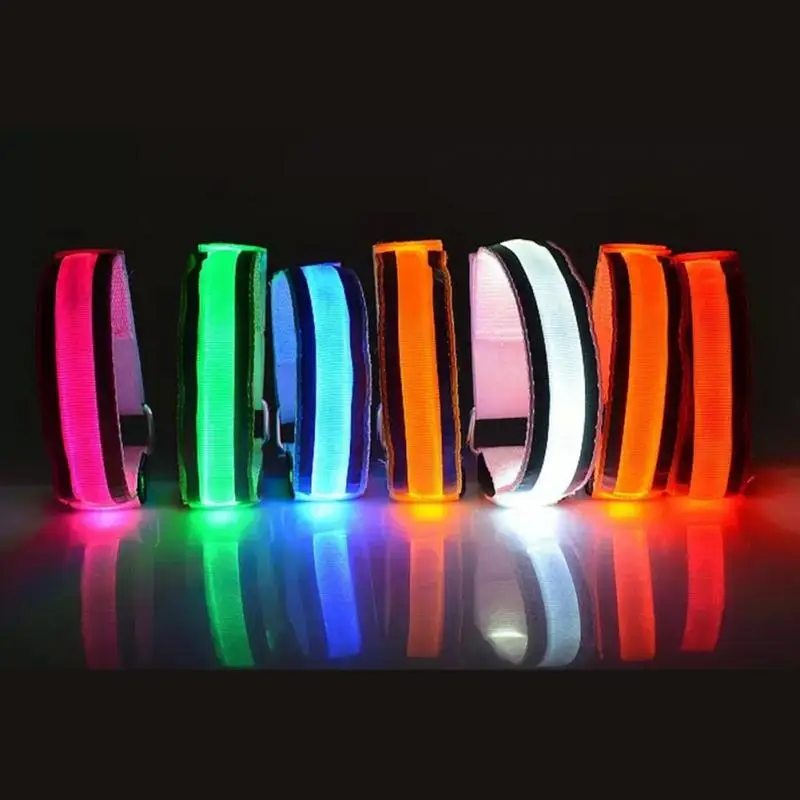 

Flashing LED Light Arm Armband Strap Safety Belt For Night Running Cycling