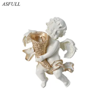 

ASFULL European Angel creative resin vase Furnishing technology home decoration accessories vase living room decor free shipping