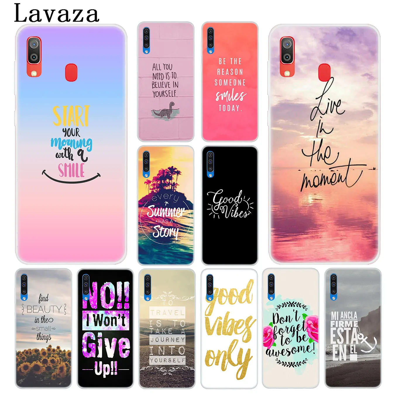 

Lavaza Proverb Phrase Motto Good Vibes Only Love Hard Case for Samsung Galaxy A10 A20 A30 A40 A50 A60 A70 M40 M30 M20 M10 Cover