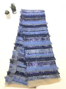 

nice looking feather embroidery tulle mesh lace fabric Sophia-10.519 with good quality for party dress