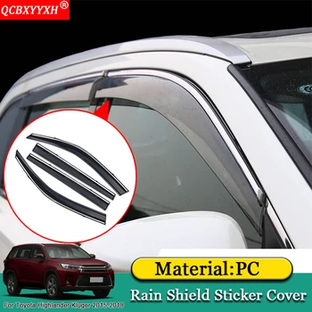 

QCBXYYXH Car-styling Car Awnings Shelters Window Visors Sun Rain Shield Stickers Covers For Toyota Highlander Kluger 2015-2018