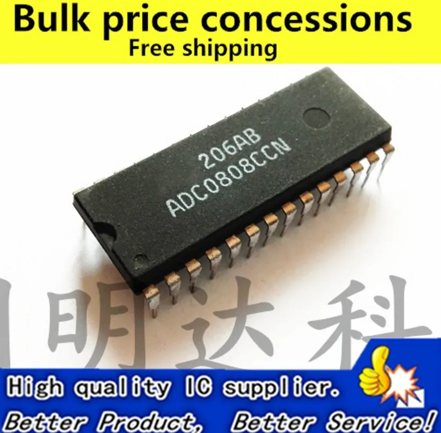 Free shipping 10pcs/lot ADC0808CCN ADC0808 DIP-24 Best quality | Электроника