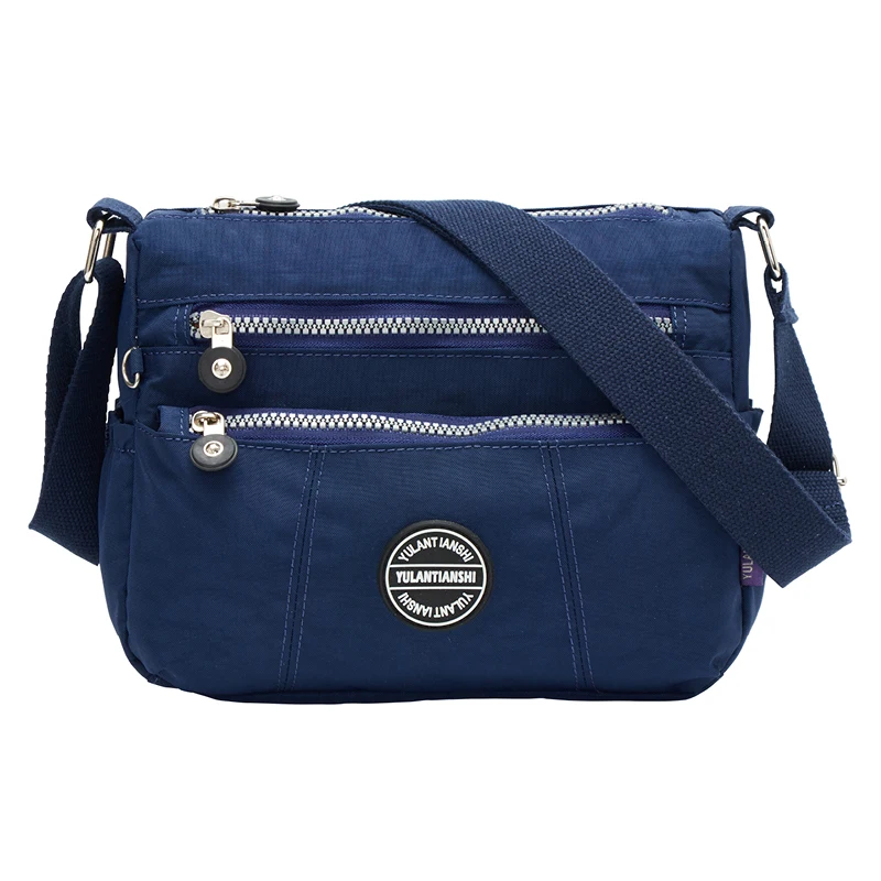 Мода, женские сумки-мессенджеры, Маленькая женская сумка, водонепроницаемая нейлоновая женская сумка через плечо, женская сумка - Цвет: Темно-синий