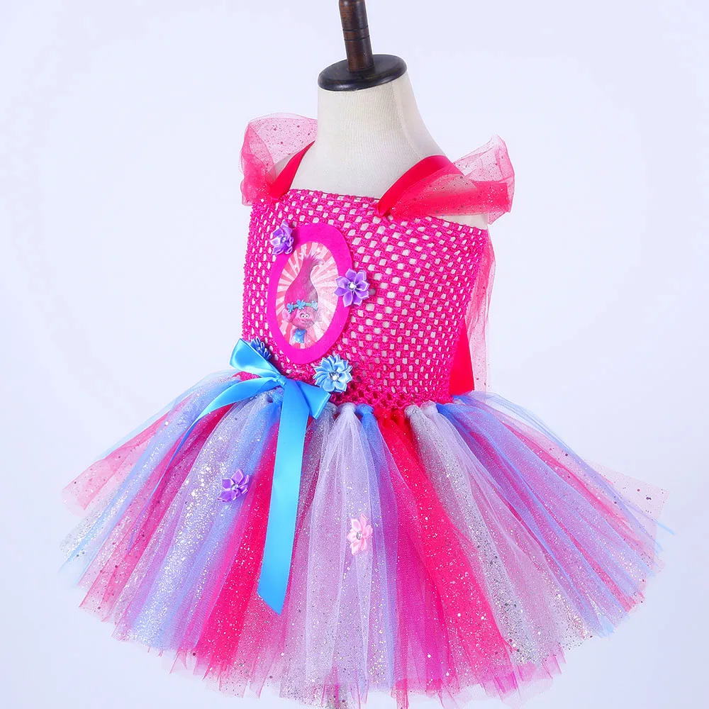 Troll Sparkly Princess Tutu Gaun Terinspirasi Handmade Anak Lutut