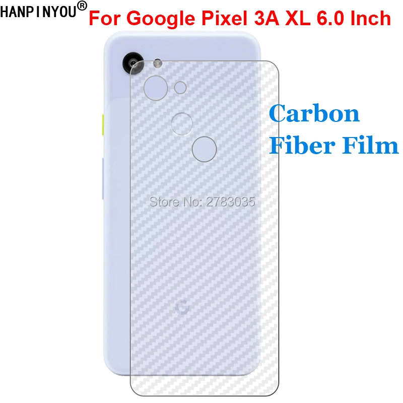 

For Google Pixel 3A XL 6.0" 3D Anti-fingerprint Transparent Carbon Fiber Back Film Screen Protector (Not Tempered Glass)
