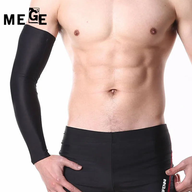 

MEGE 1 Piece Compression Running Cycling Arm Warmer Sun UV Protection Basketball Volleyball Sport Arm Sleeves Bicycle Arm Covers
