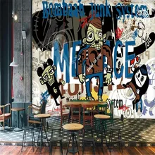 Custom mural 3D stereo trend street graffiti bar KTV background wall covering thick wallpaper mural free shipping wallpaper cool retro music sound carnival ktv wall ktv wallpaper bar mural music restaurant custom 3d wallpaper