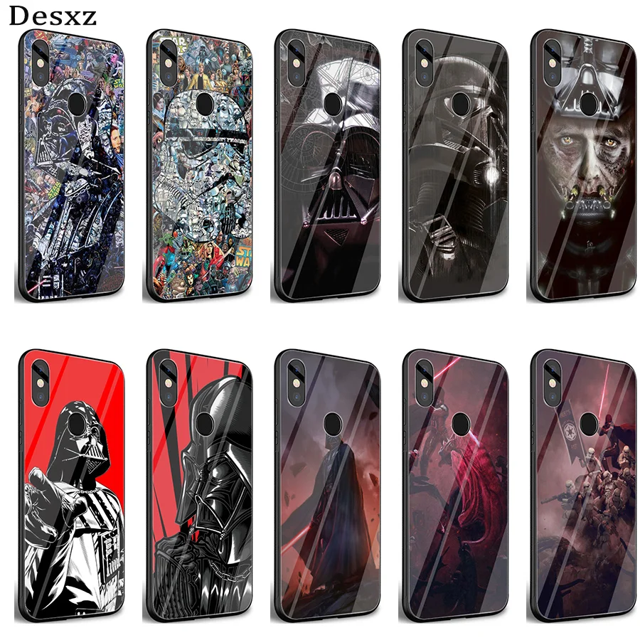 

Desxz Star Wars Tempered Glass Case For Xiaomi MI 8 9 Lite A1 A2 Redmi Note 5 6 7 Pro 6A 4X Pocophone F1 Cover