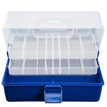

XSXS--Waterproof Multi Layer Fishing Tackle Box Fly Fishing Storage Case Portable Fishing Gear Storage Box Strong Corrosion Re