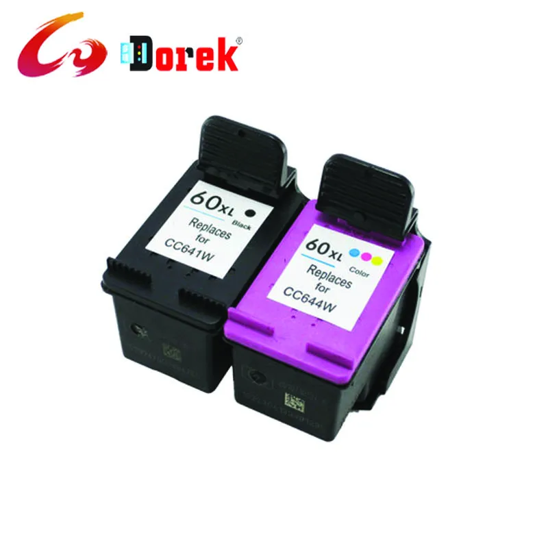 

free shipping 4 pcs /lot For HP 60 D8J23FN CC640WN CC643WN (1 Black, 1 Tri-Color)
