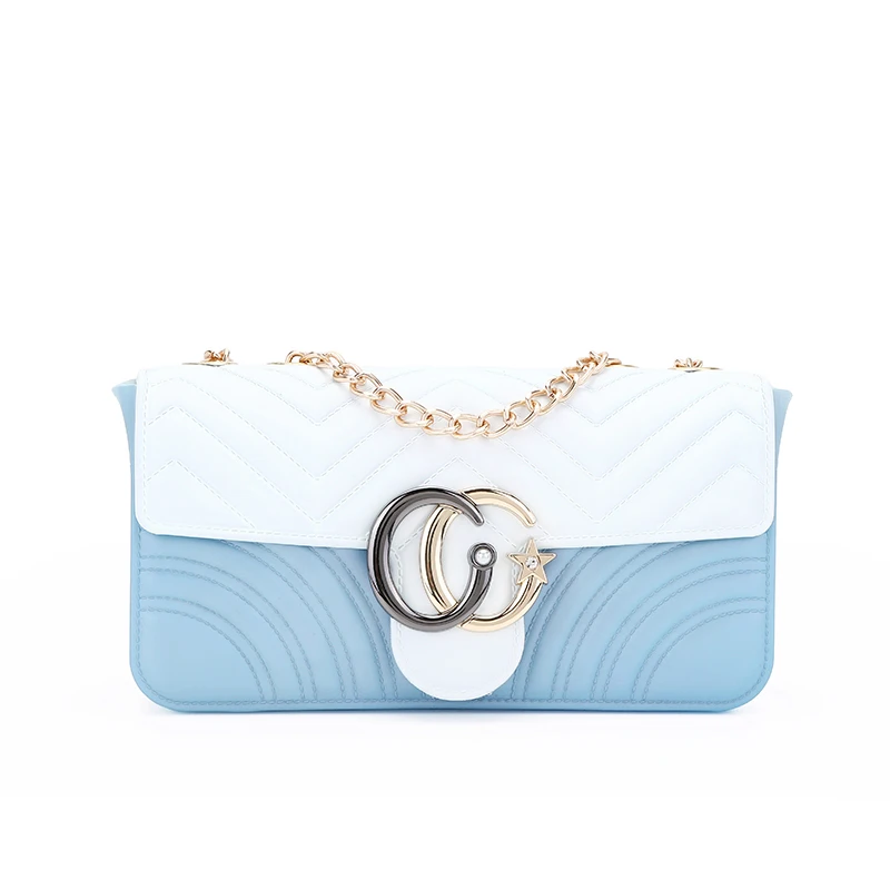 

Famous Brand Matte PVC Jelly Bag Designer Fresh Beach Bag Luxury Handbag Panelled Chain Women Messenger Bag Small Shoulder Bags