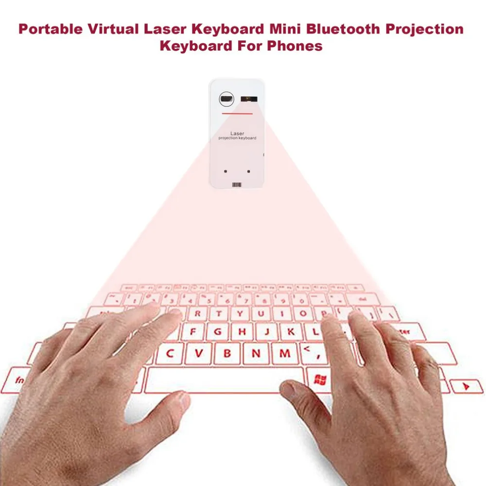 

Portable Bluetooth Wireless Virtual Laser Keyboard Mini Bluetooth Projection Keyboard for PC Tablet Computer Smartphones
