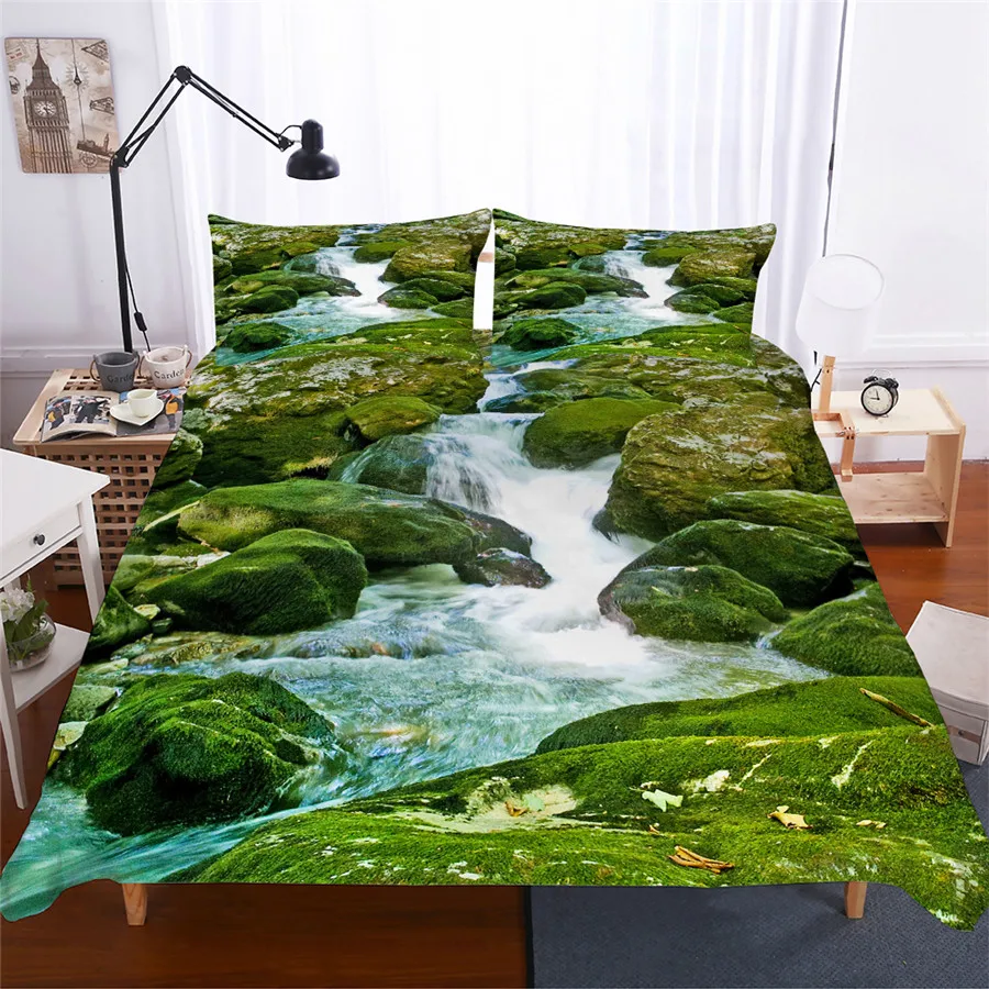 HELENGILI 3D комплект постельного белья лес Dreamland принт пододеяльник набор постельного белья с наволочкой набор домашнего текстиля# MJSL-82
