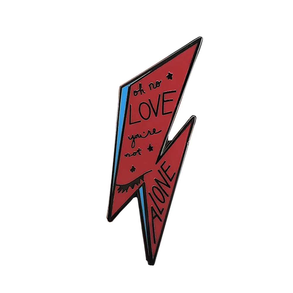 Значок с эмалью David Bowie Oh no Love You are Not Alone | Дом и сад