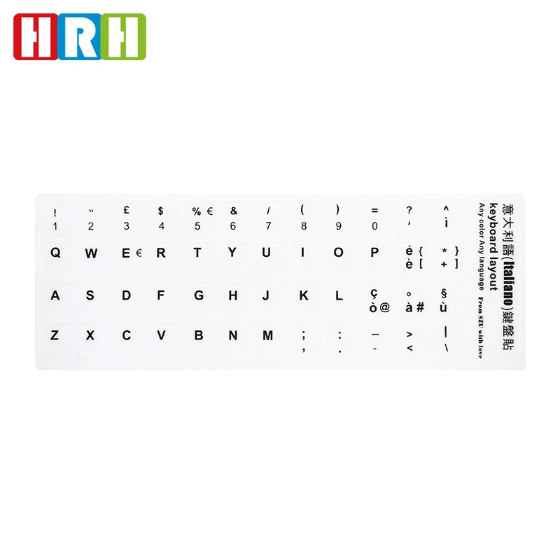 HRH 2 шт Матовая Многоязычная Корейская русская испанская Японская Клавиатура Наклейка для ключей алфавит для macbook Клавиатура для ноутбука