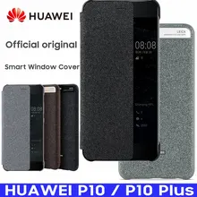 Чехол для HUAWEI P10,, официальный, с умным окошком, Холщовый, кожаный, флип-чехол, HUAWEI P10 Plus, чехол, бизнес P10 Plus, откидная крышка