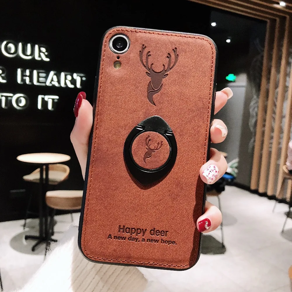 For huawei P9 P10 PLUS case cloth 3D Pattern Cute Deer TPU PC soft phone Case for p10 Magnetic Kickstand ring Car bracket |
