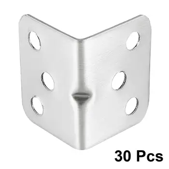 

Uxcell High Quality 30pcs L Shape Right Angle Bracket Stainless Steel Corner Brace Joint 50x50x20mm 28x28x36mm Repair Plates