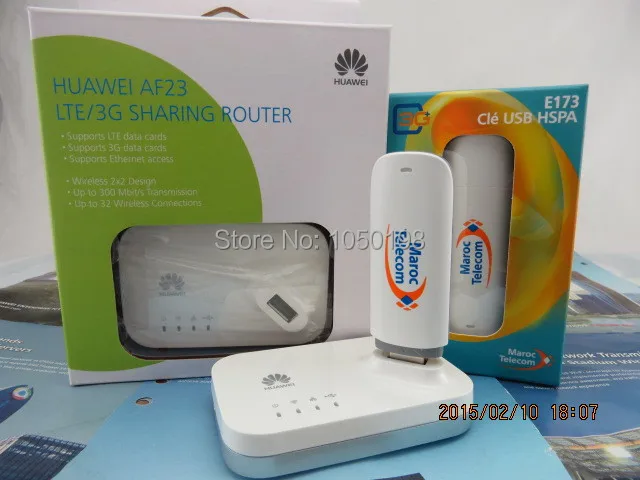 Desbloqueado huawei e173 7.2 7.2mbps hsdpa 3g usb modem + huawei af23 lte compartilhando doca