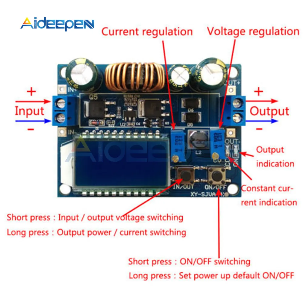 35 Вт 4A DC 5,5-30 В в В до 0,5-30 в цифровой ЖК-дисплей понижающий преобразователь Регулируемый блок питания Модуль Шаг вверх вниз Доска модуль