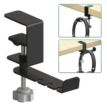 

Gaming Headphones Metal Hooks Holder Hanger Mount Brackets Headphones With Adjustable Rotating Arm Clamps