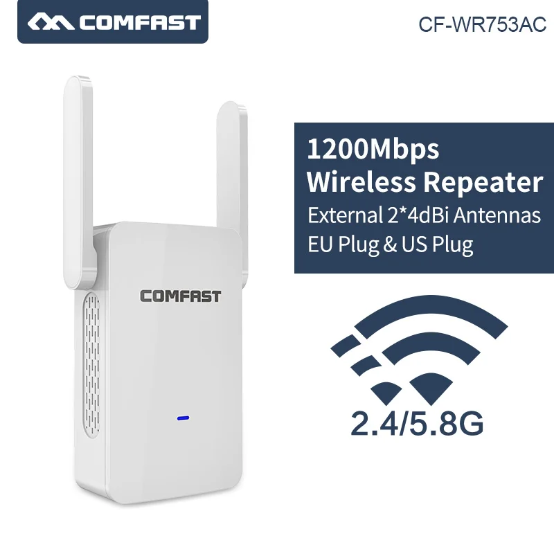 

5Ghz Wireless WiFi Repeater Wifi Extender 1200Mbps Wi-Fi Amplifier 802.11N/B/G/AC Booster Repetidor Wi fi Reapeter Access Point