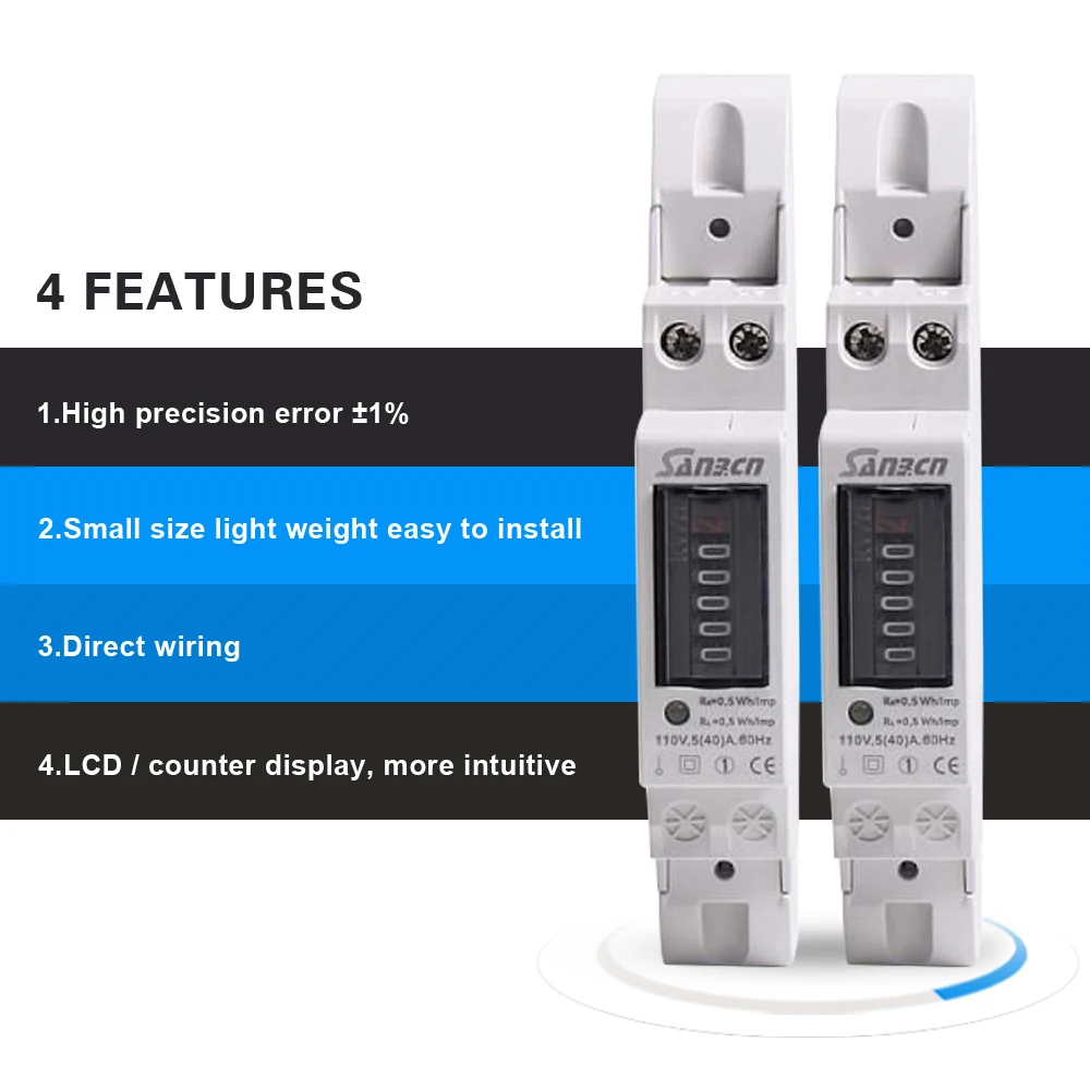 Хорошее качество, хорошее обслуживание, счетчик энергии 220 В, высокоточный ваттметр на din-рейку, измеритель мощности 220 в 230 В 50 Гц/110 В 60 Гц