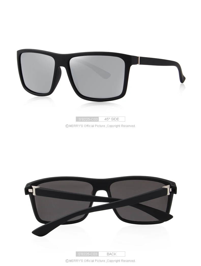 Merry's Дизайнерские мужские поляризованные солнцезащитные очки, модные мужские очки с защитой от ультрафиолета S'8225