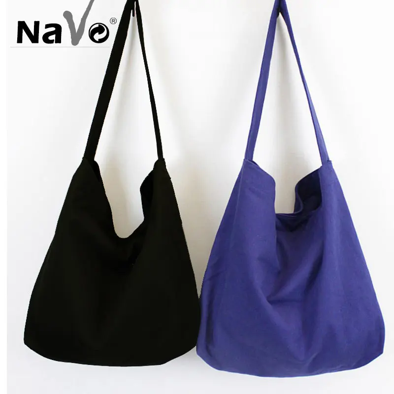 

5 Colors White Black Canvas Bag for Women Big Durable Cotton Canvas Shopping Bags Large Volume Woman One Shoulder Bag Tote