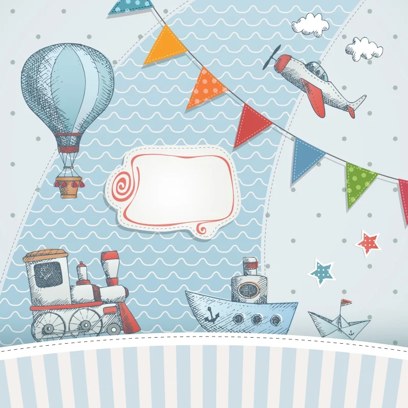 

Laeacco Photographic Background Baby Painting Toys Plain Balloons Birthday Party Pattern Photo Backdrops Photocall Photo Studio
