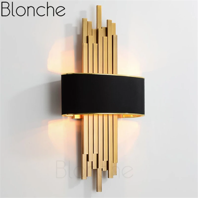 

Modern Gold Wall Lights Luxury Wall Lamp for Living Room Bedside Corridor Home Decor Lighting Iron Art Wall Sconce E14 Fixtrues