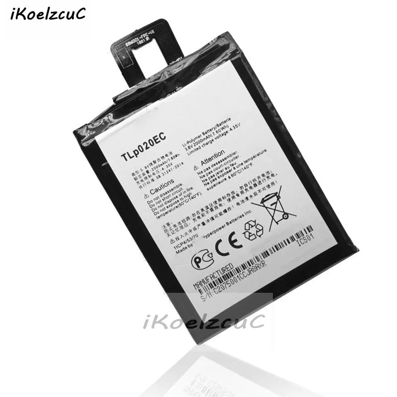 IKoelzcuC 1 шт. аккумулятор для телефона + подарок Alcatel One Touch POP UP OT6044 6044 6044D TLP020EC 2000