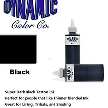 2 динамический высокое качество импорт usa чернил для татуажа, для любых целей, черный Цвет набор 8 oz или бутылки пигмент поставки
