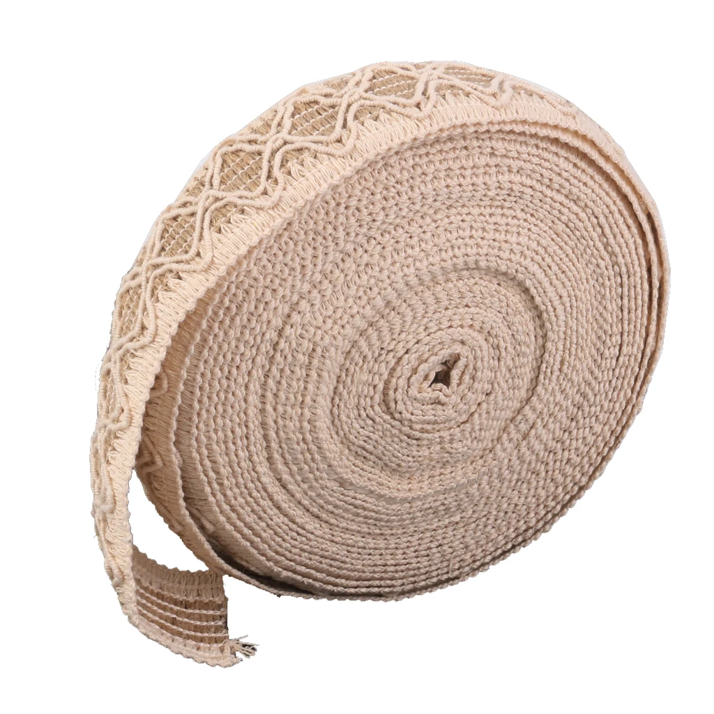 

10M Hessian Burlap Jute Braid Cotton Ribbon Trim Upholstery Craft Wedding