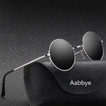 oculos Polarizing sunglasses women classic small round frame retro sunglasses brand design trend sunglasses steampunk stylish golden round frame and hollow out design sunglasses for women