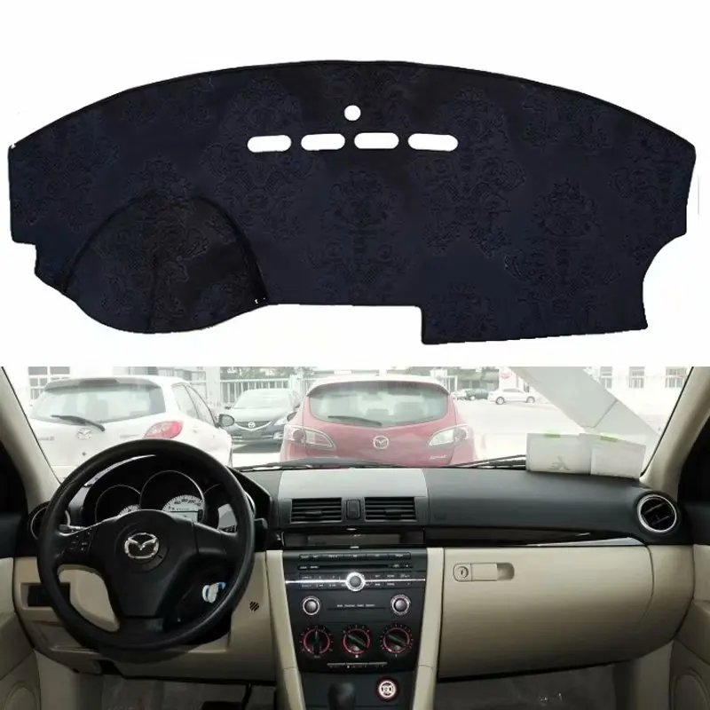 Для mazda 3 mazda3 BK 203 2004 2005 2006 2007 2008 2009 фланель Dashmats приборной панели крышки покрытие для приборной панели автомобиля коврик аксессуары с покрытием