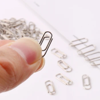 

50Pcs 15mm Small Mini Metal Paper Clips Bookmarks Photos Letter Binder Clip School Supplies Stationery Office Accessories Diy