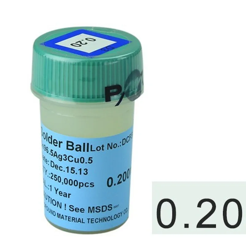 Бессвинцовые 250k 0,2 мм BGA Паяльные шарики для BGA реболлинга
