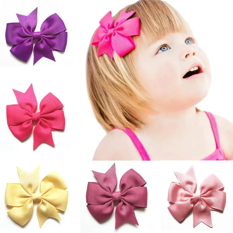20PCS Lovely Hair Grips Hairpin Newborn Baby Girl Kids Handmade Bow
