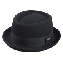 Sedancasesa,, австралийская шерсть, мужская фетровая шляпа, свинина, шапки для классического церковного шерстяного фетра, новинка, Осень-зима