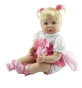 

Hot sale reborn baby girl dolls 22" soft silicone vinyl reborn babies toy doll for child birthday gift bebe-reborn menina