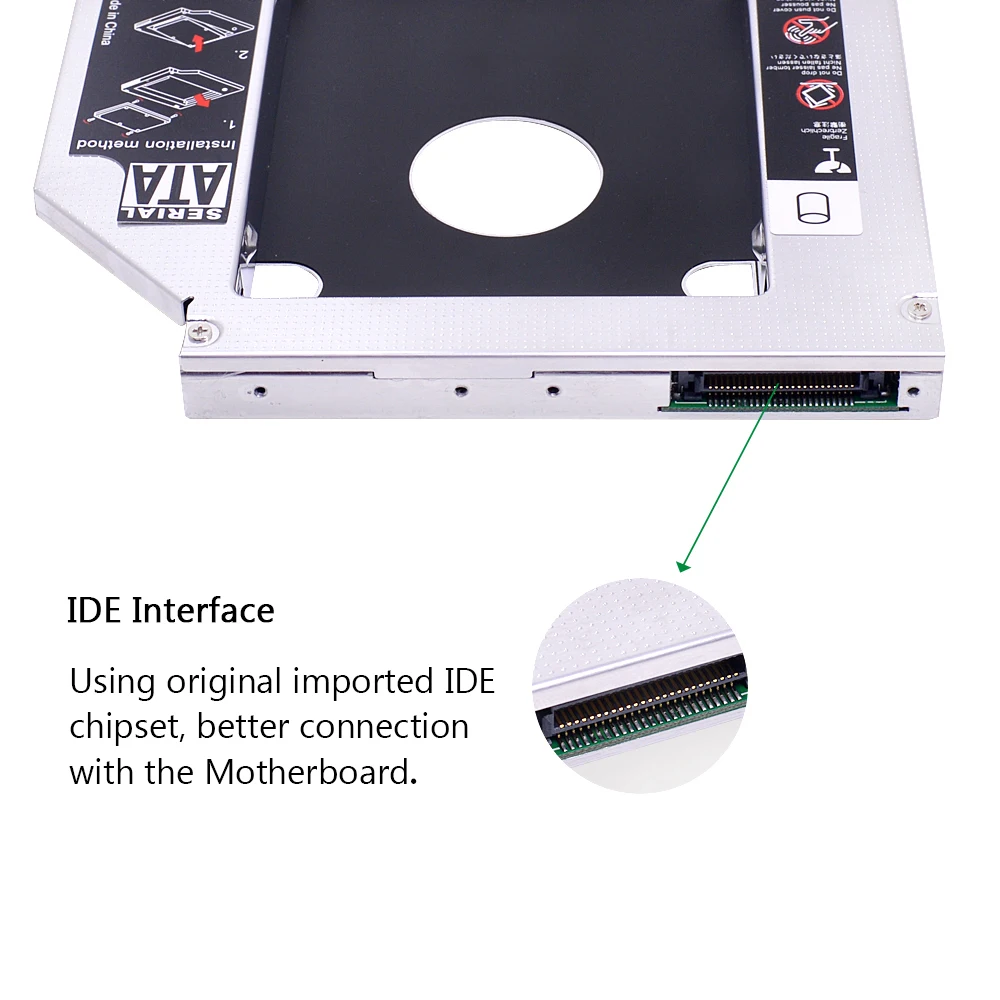 CHIPAL алюминиевый SATA для PATA IDE 2nd HDD Caddy 12,7 мм для 2," SSD жесткий диск чехол Корпус для ноутбука DVD CD rom Оптический отсек