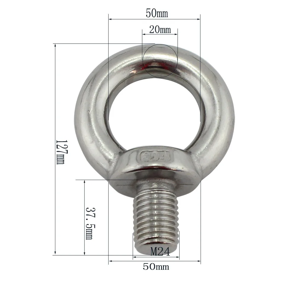 Stainless Marine Heavy Duty Lifting Eye Bolt Marine Lifting DIN580 Eye