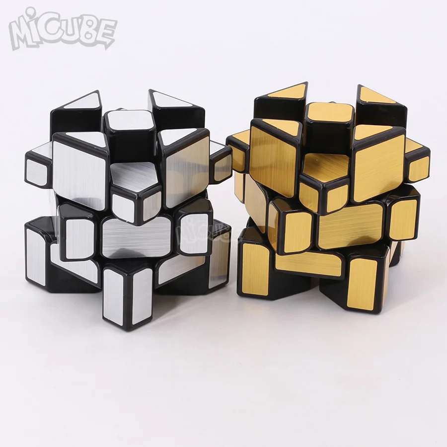Зеркальный куб MofangJiaoshi Fisher зеркальный куб серебристо-золотой литой блестящий куб классная матовая наклейка игрушка витая головоломка