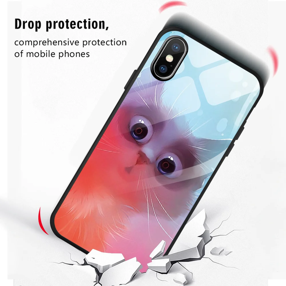Cat Чехол крышка с узорами для samsung Galaxy A50 M20 M10 Note 8 9 S10e S8 S9 S10 плюс J5 J7 Prime A6s J4 A6 A7 A8 2018