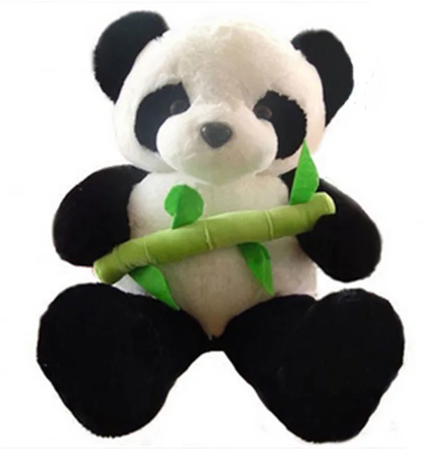 Fancytrader Big Fat Panda Plush Toy Giant Soft Stuffed Panda Holding Bamboo Dolls 39inch for Children Gift