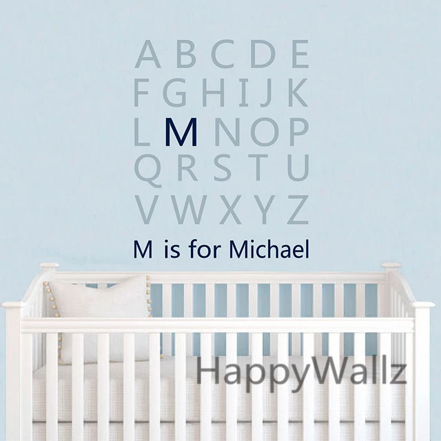 Baby Nursery Custom Name Letters Wall Sticker Diy Alphabet Decal Kids Room Children Decor C20 In Stickers From Home Garden On Baby Nursery Custom Name Letters Wall Sticker Diy Alphabet Decal Kids Room Children
